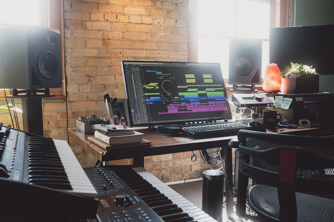 Modern music studio environment