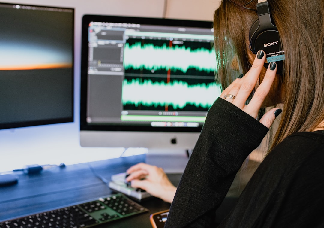 Modern music production studio setup